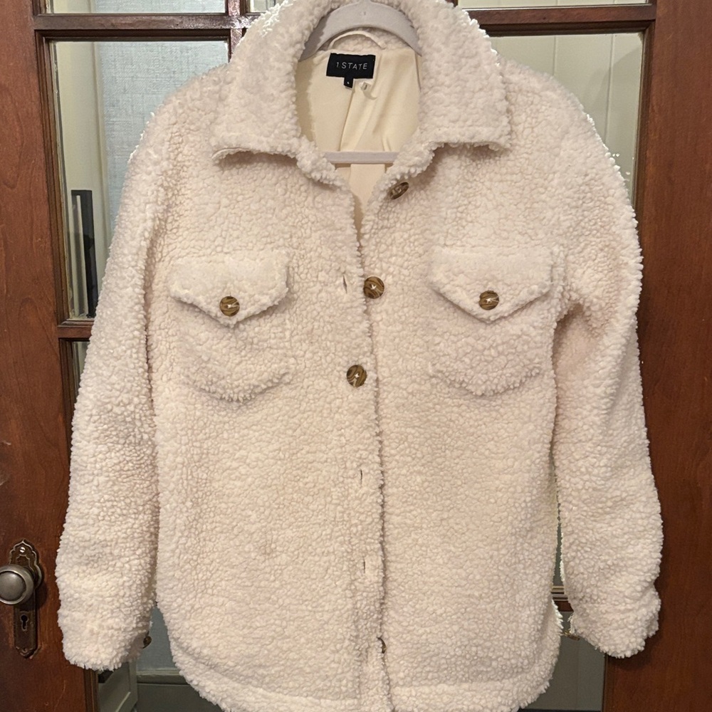 STATE Women's Off-White Teddy Jacket